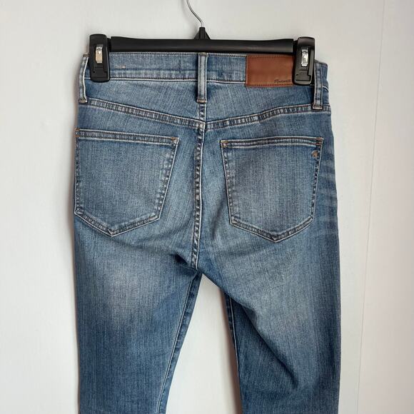 Madewell 9" High-Rise Skinny Jeans Size 25 Distressed Raw Hem - Picture 12 of 16